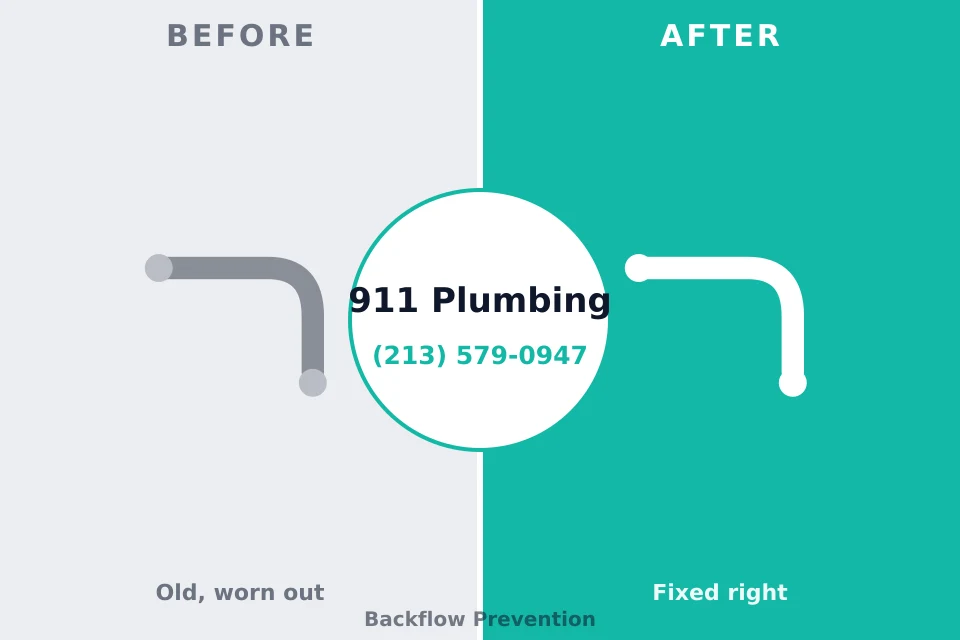 Before and after: plumbing repair South Uniontown, PA